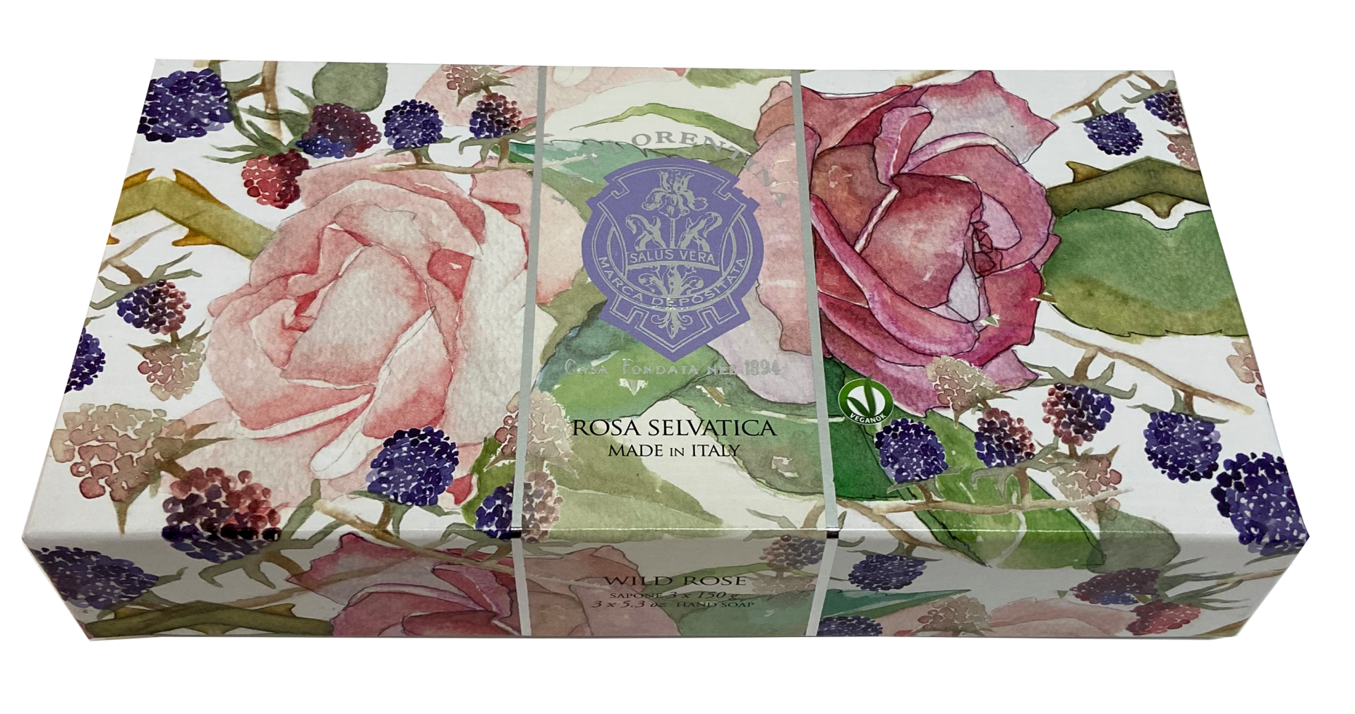 La Florentina zeep 3 x 150g Wilde roos